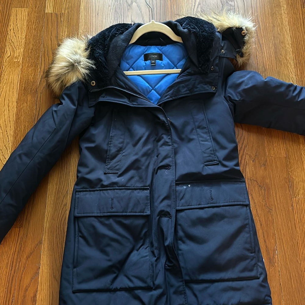 Jcrew Navy Nordic down parka